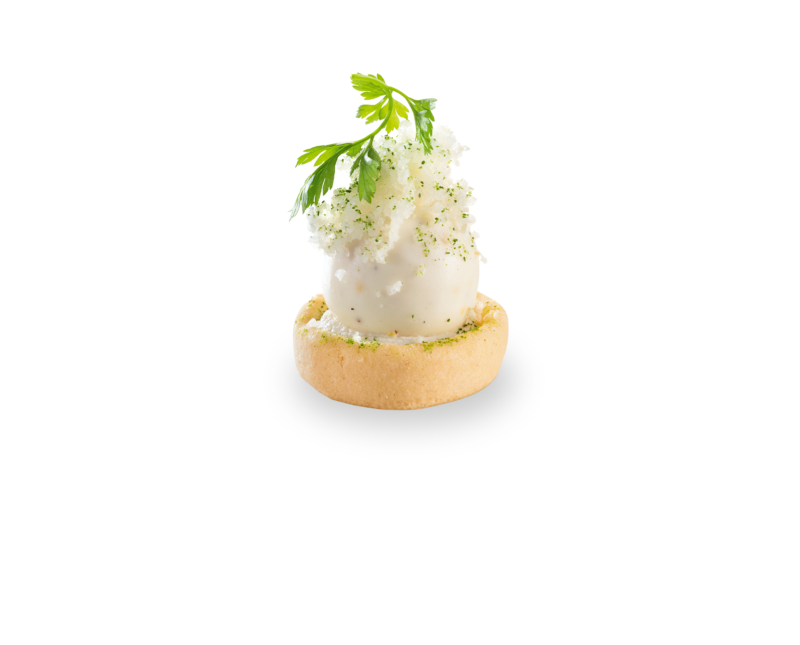 Roasted cauliflower mousse Tarts