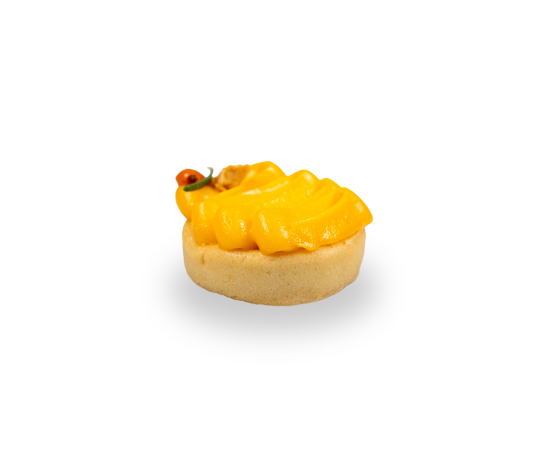 Sea Buckthorn-Rosemary-White Chocolate Tartelettes