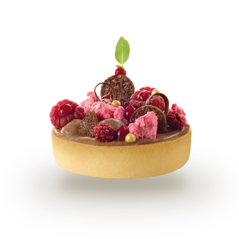 Tartelettes au chocolat et framboises